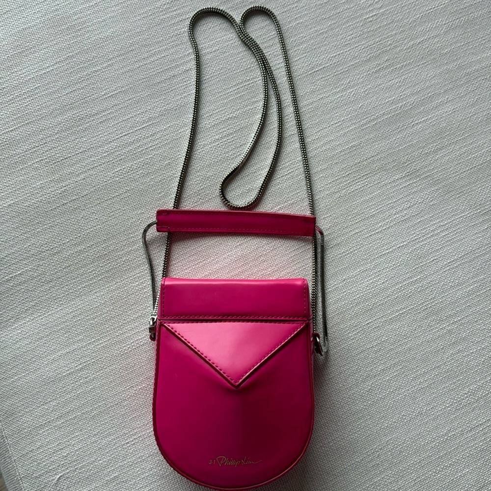 Phillip lim pink bag with top handle and long strap